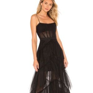 Corset Tulle Gown in Black
